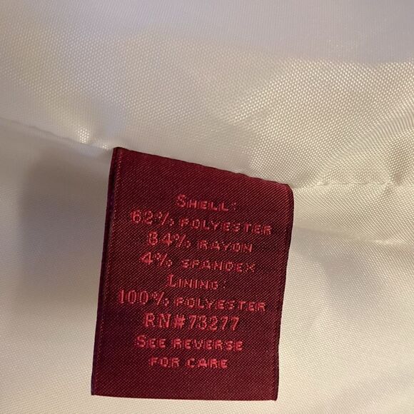 NWOT. 212 Collection Brand Women’s 12 Single Button Fully Lined Eggshell Blazer - Picture 7 of 9